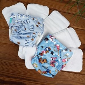 Reusable Diapers with liners - Set of 2 covers with 5 liners One Size